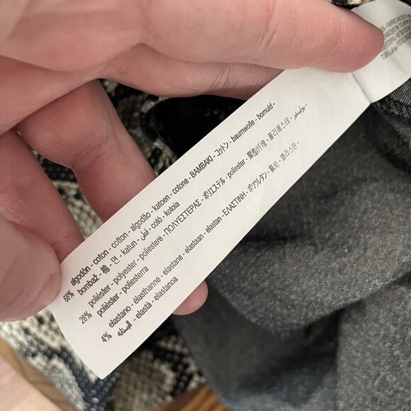 Zara Women Size M Snakeskin Animal Print High Rise Ruched Ruffle Mini Skirt - Picture 9 of 9